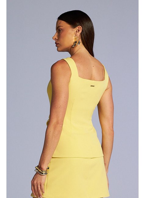 04 blusa alfaiataria com alcas amarelo g