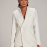 01 blazer alfaiataria em jacquard com botao forrado off white g