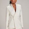 03 blazer alfaiataria em jacquard com botao forrado off white g